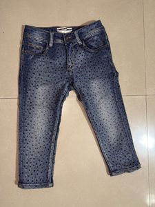 Cute Star Print Denim Jeans