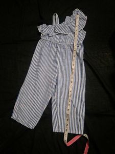 Blue Striped Jumpsuit for Girls