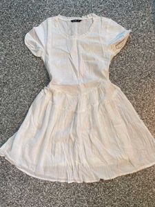Boho White Cotton Tiered Midi Dress| Fixed price