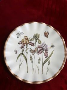 Decorative Plate with Floral & Butterfly Design