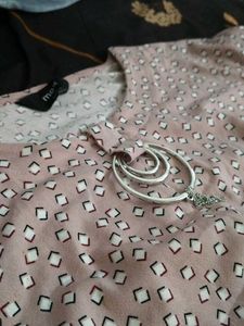 Cute Patterned Tie-Front Top