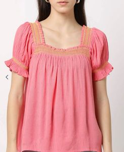 Chic Smocked Square Neck Top