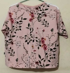 Pink Floral Adidas T-Shirt