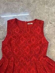 Elegant Red Lace Dress