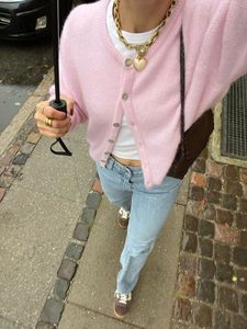 Lilac Knit Cardigan(with scarf)