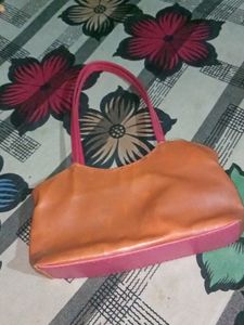 2 HandBags( White And Orange)