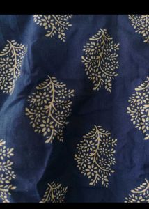 Blue Ethnic Print Kurta Top