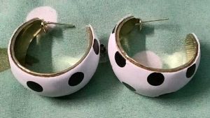 Polka Dot Hoop Earrings