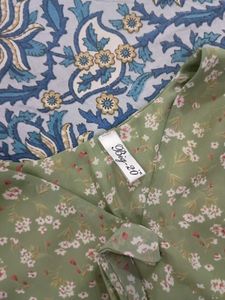 Chic Floral Print Pleated Tunic