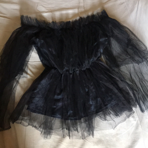 Beautiful black Net Top, Size M-L, Bust up to 36in