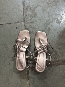 Stylish Metallic Flat Sandals
