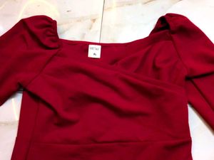 COMBO :Red Wrap Top and Bag