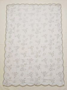 Elegant White Floral Dupatta