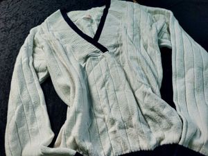 Lightweight Ribbed V-Neck Sweater