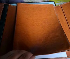 Brown leather diary