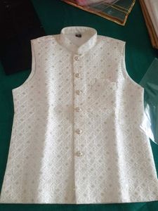 new👌📣Elegant White Nehru Jacket