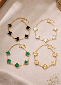 Elegant Clover &amp; Gemstone Bracelet