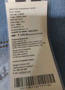 The Roadster Women Skirt . New With Tag