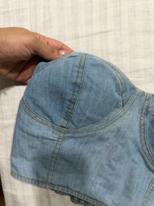 Denim Corset Top