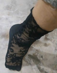 Black Lace Ankle Socks
