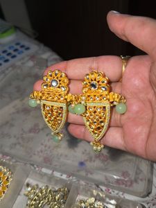 Exquisite Kundan &amp; Pearl Dangler Earrings