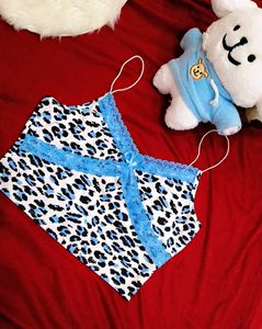 Leopard Print Lace Cami Top