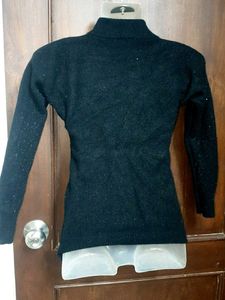 Vintage Rose Print Mock Neck Sweater