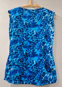 Blue Printed Top
