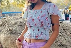 Blue floral top