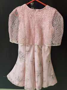 Elegant Pink Floral Ethnic Gown