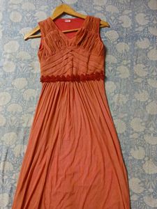 Rusted Coral long Gown