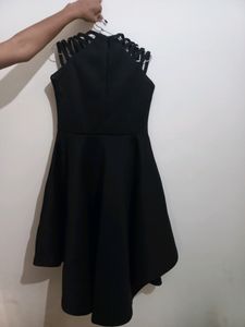 New High-low Black One Piece Dress