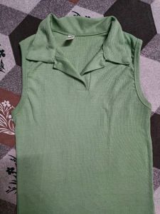 Green Polo Tank Top