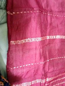 Green Embroidered Kurta Set with maroon dupatta