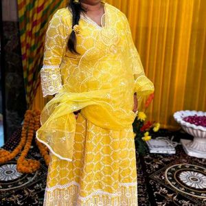Yellow Anarkali Suit