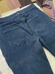 Blue Striped Pants