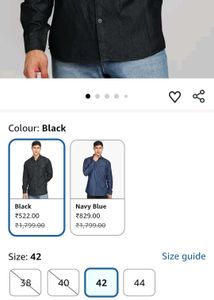 CARBONN CLOTH Men's Dark Wash Denim Shirt