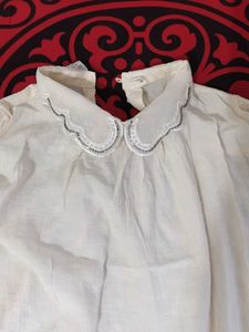 46.Elegant White Embroidered Blouse
