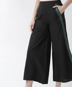 Black Cotton Palazzo ( Pant )