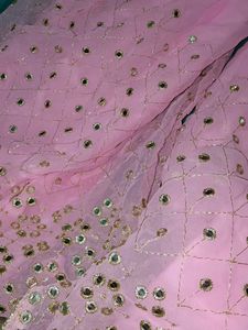 Pink Mirror Work Dress