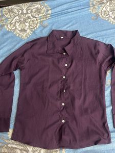 Elegant Purple Button-Up Blouse