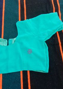 Elegant Turquoise Embroidered Saree