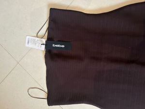 Chic Strapless Bodycon Midi Dress L size with labe
