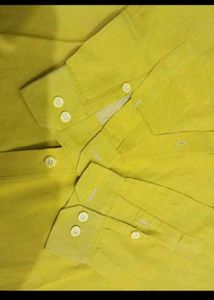 Men's Yellow Casual Shirt