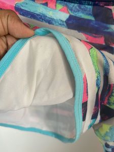 Vibrant Abstract Print Athletic Shorts