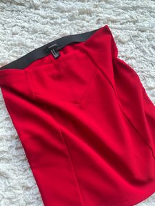 Forever21 High Waisted Red Bodycon Skirt