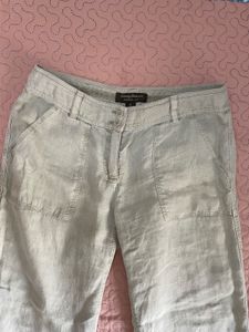 Lightweight Cropped Linen capri pants