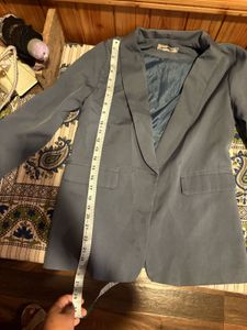 Grey Shawl Collar Blazer