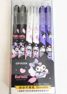 Set of 12 Sanrio Kuromi Erasable Pens