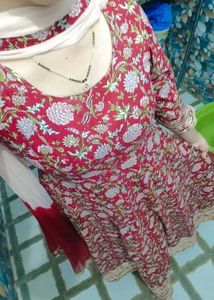 Beautiful Floral Kurta Set with Dupatta